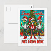 Lieve Sint, Breng gewoon Wijn Briefkaart (Voorkant / Achterkant)