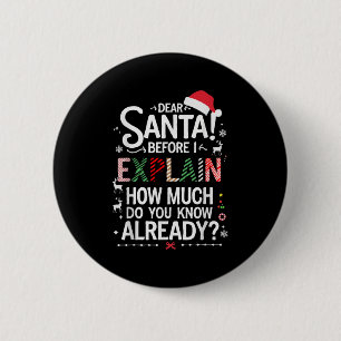 Lieve Sint Voor Ik Uitleg Hoeveel Weet Jij X Ronde Button 5,7 Cm