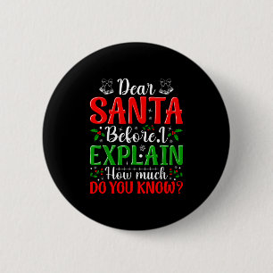 Lieve Sint Voor Ik Uitleg Hoeveel Weet Jij X Ronde Button 5,7 Cm