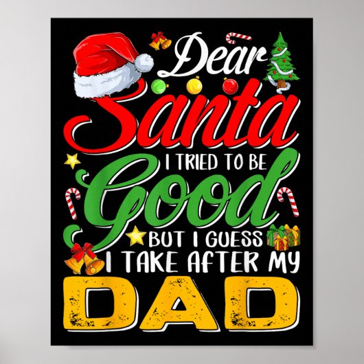 Lieve Sinterklaas ik heb geprobeerd goed te zijn m Poster (Voorkant)