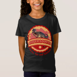 Lieve Sistersaurus Dino Meisje Zus Leuk Ontwerp T-shirt