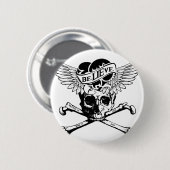 LIEve Skull Ronde Button 5,7 Cm (Voorkant /achterkant)