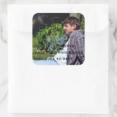 lieve slaap vierkante sticker (Tas)