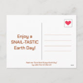 Lieve Slak Geniet van Dag van de Aarde | Feestdagenkaart (Achterkant)