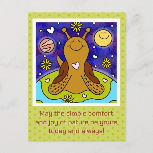 Lieve Slak Geniet van Dag van de Aarde | Feestdagenkaart (Voorkant)