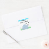 Lieve Slak met Spreuk Vierkante Sticker (Envelop)