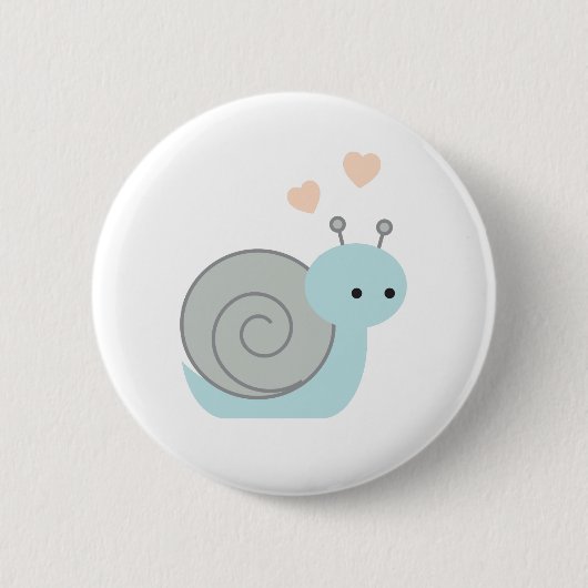 Lieve slak ronde button 5,7 cm (Voorkant)