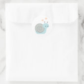 Lieve slak ronde sticker (Tas)