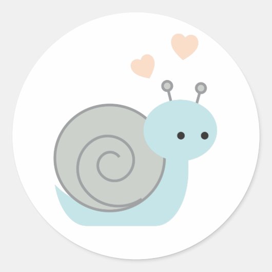 Lieve slak ronde sticker (Voorkant)
