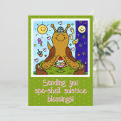 Lieve Slak Schelp Zomer Zonnebloem Zegeningen Kaart (Staand voorkant)