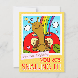 Lieve Slakkenleraar Waarderingsdag Dank je wel Briefkaart
