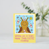 Lieve Slakkenverpleegster Beterschap Briefkaart (Staand voorkant)