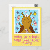 Lieve Slakkenverpleegster Beterschap Briefkaart (Voorkant / Achterkant)