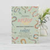 Lieve Slang Wild Verjaardagsfeest Kaart (Staand voorkant)
