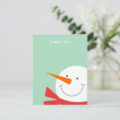 Lieve sneeuwman dank je bedankkaart (Staand voorkant)