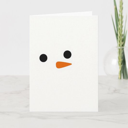 Lieve Sneeuwman Kerstkaart Kaart (Voorkant)