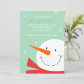 Lieve Sneeuwman Kerstmis Kaart (Staand voorkant)