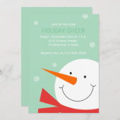 Lieve Sneeuwman Kerstmis Kaart (Voorkant / Achterkant)