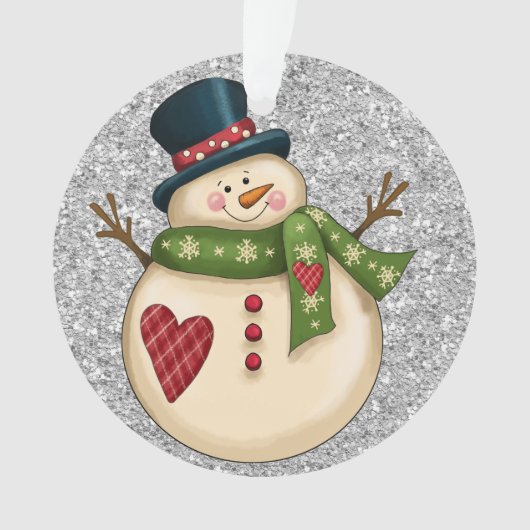 Lieve Sneeuwman Ornament of Label (voorkant)