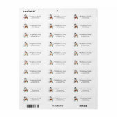 Lieve Sneeuwman Schets Kerst Retouradres Etiket (Full Sheet)