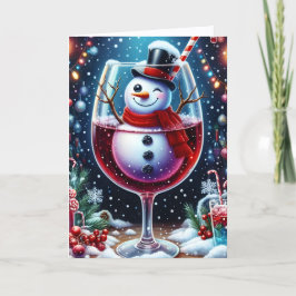 Lieve Sneeuwman Vakantie Geest Kerstmis Feestdagen Kaart