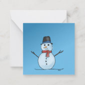Lieve Sneeuwman Vlakte Briefkaart (Voorkant)
