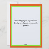 Lieve Sneeuwman vrolijk en stralend Kerstmis  Feestdagenkaart (Achterkant)