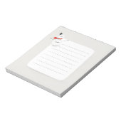 Lieve Sneeuwman Winter Notitieblok (Linkerzijde)
