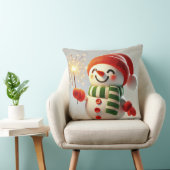 Lieve Sneeuwman Winter Vakantie Kerstmis Kussen (Stoel)