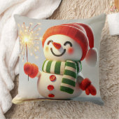 Lieve Sneeuwman Winter Vakantie Kerstmis Kussen (Deken)