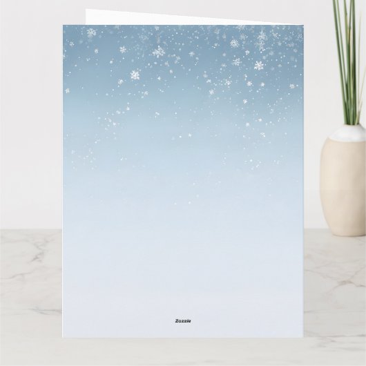 Lieve Sneeuwmannenfamilie in bijpassende hoeden en Kaart (Achterkant)