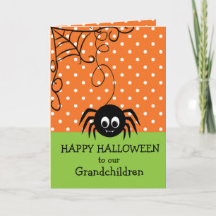 Lieve spin Gelukkig Halloween kleinkinderen Kaart