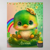 Lieve St. Patrick's Day vogel gepersonaliseerde ku Poster (Voorkant)