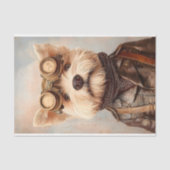 Lieve Steampunk Aviator Terrier AA1 Decoupage Tissuepapier (Voorkant)