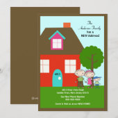 Lieve Stick Figure Familie ~ Aankondiging van verh (Voorkant / Achterkant)