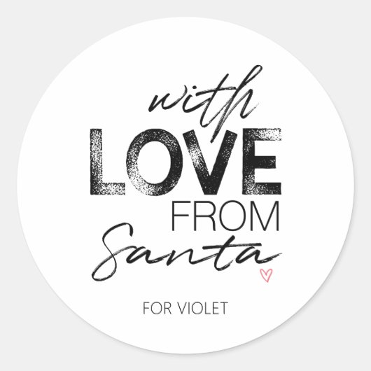 Lieve stickers van de kerstman - gepersonaliseerde (Voorkant)