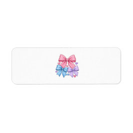 Lieve Strik Daspatroon – Roze Blauw & Paarse Strik Etiket