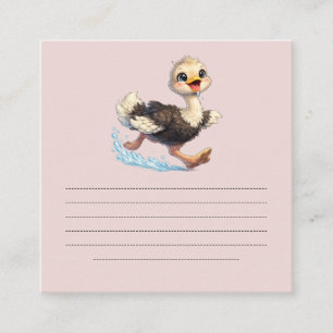 Lieve Struisvogel Gelukkig Avontuur Illustratie Informatiekaartje