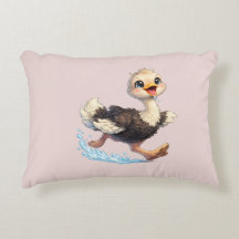 Lieve Struisvogel Gelukkige Avontuur Illustratie