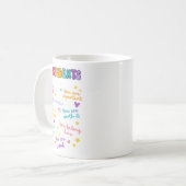 Lieve student achter mij Leraar waardering terug n Koffiemok (Voorkant links)