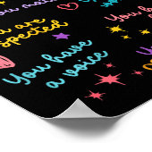 Lieve student achter mij Leraar waardering terug n Poster (Hoek)