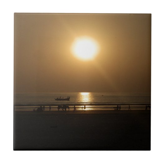 Lieve Summer Sunset Tegeltje (Voorkant)