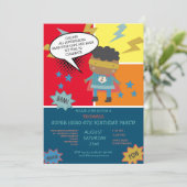 Lieve superheld Strips Thema Kinderen Kaart (Staand voorkant)