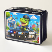 Lieve T Rex Dinosaur Politie Auto Kinderen (Achterkant)