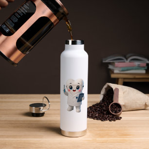 Lieve Tand Wetenschapper Geïsoleerde Waterfles T