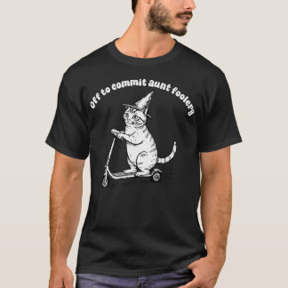 Lieve Tante Kat Scooter Gaat Op Weg Om Tante Te Wo T-shirt