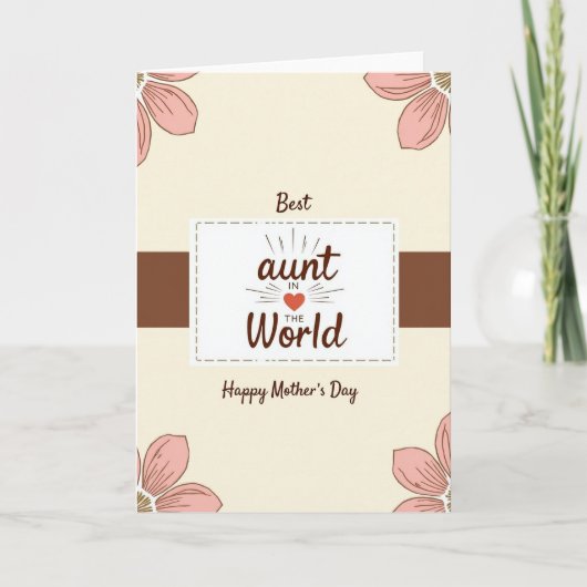 Lieve Tantes Dag Liefdevolle Kaart (Voorkant)