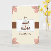 Lieve Tantes Dag Liefdevolle Kaart (Gele Bloem)