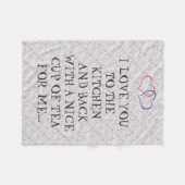 Lieve Tea van je... aan de Keukenvrouw van het Man Fleece Deken (Voorkant (Horizontaal))