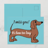 Lieve teckel Ik mis je, het was een te lange kaart (Voorkant / Achterkant)